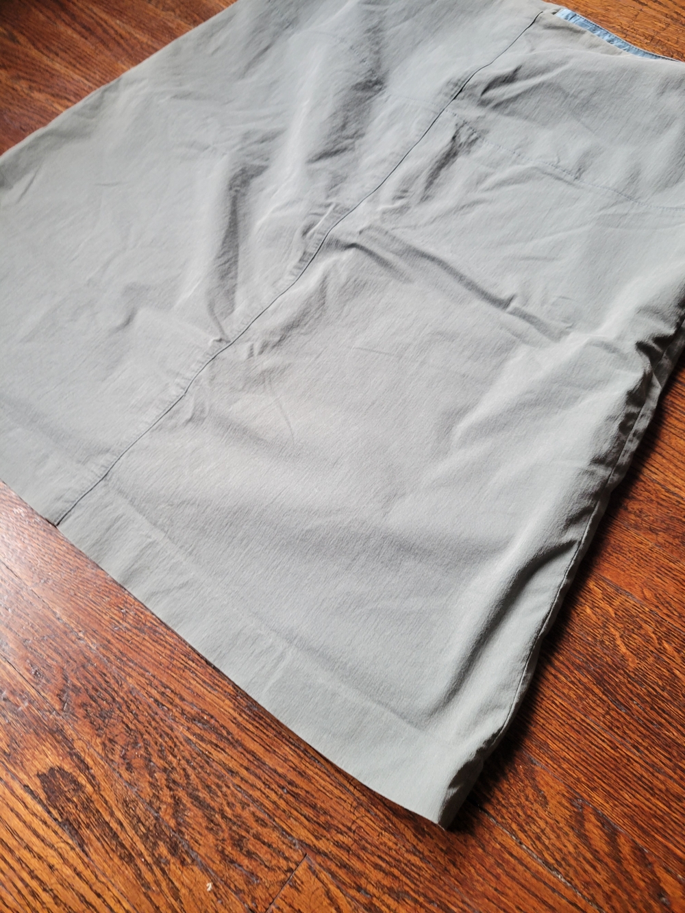 Banana Republic Women's Classic Stretch Skirt Knee-lengt Olive Cotton Blend Sz12 - Picture 11 of 14